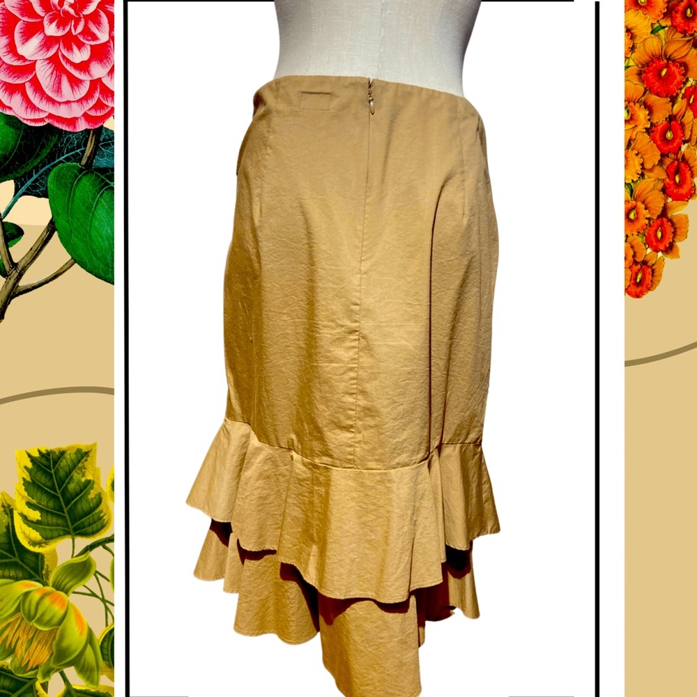 Brown Ruffle wrap skirt - Picture 2 of 2